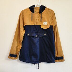 Disidual Pullover Hoodie Windbreaker Color Block Unisex Sz S Outdoor Hiking